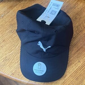 Puma Black Hat with Reflective Silver Logo
